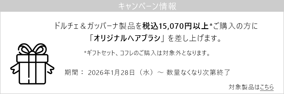 キャンペーン情報｜DG製品15070円以上ご購入でヘアブラシプレゼント！